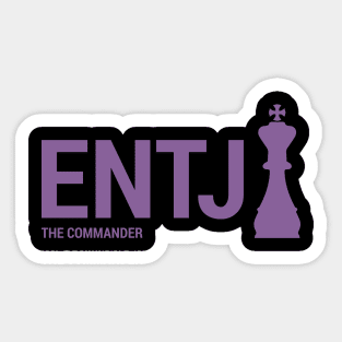 ENTJ The Commander MBTI types 3C Myers Briggs personality gift with icon Sticker